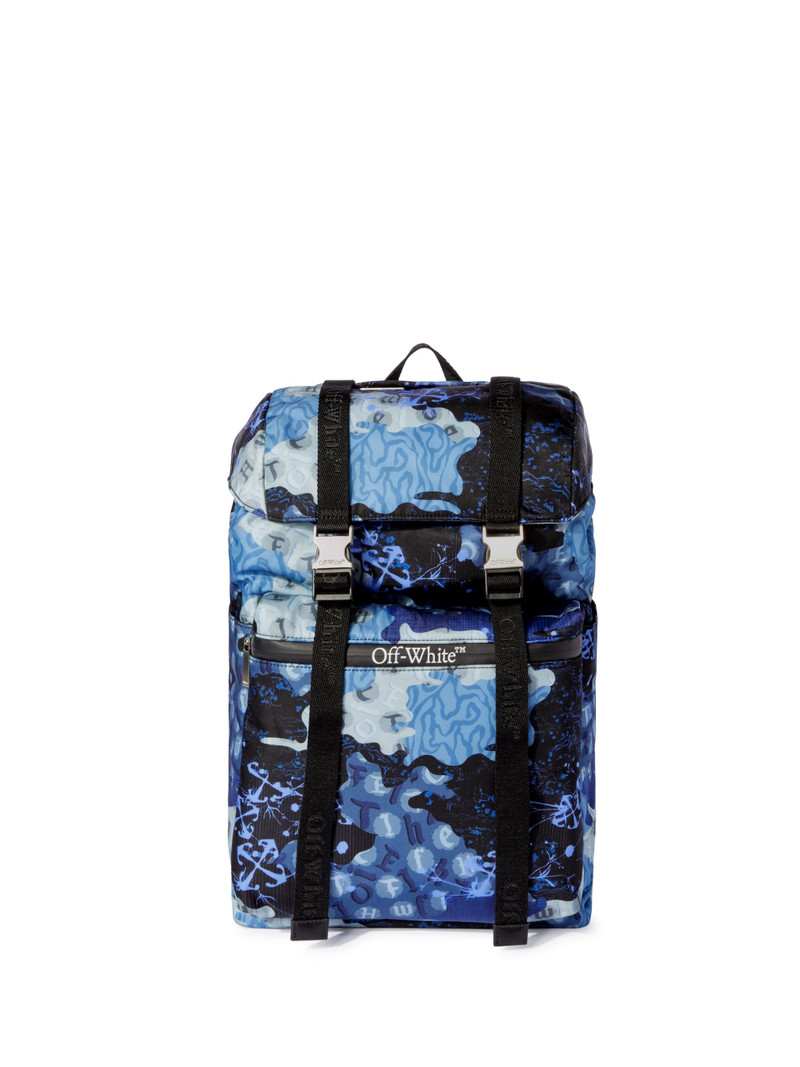 Blue Camo Nylon Backpack 1