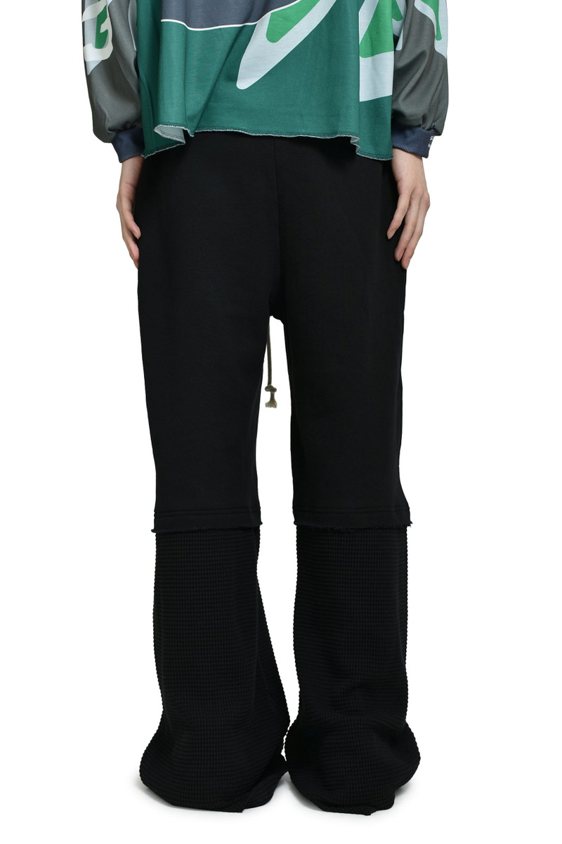SATOSHI NAKAMOTO STUDDED DOUBLE LAYER SWEATPANT / BLK outlook
