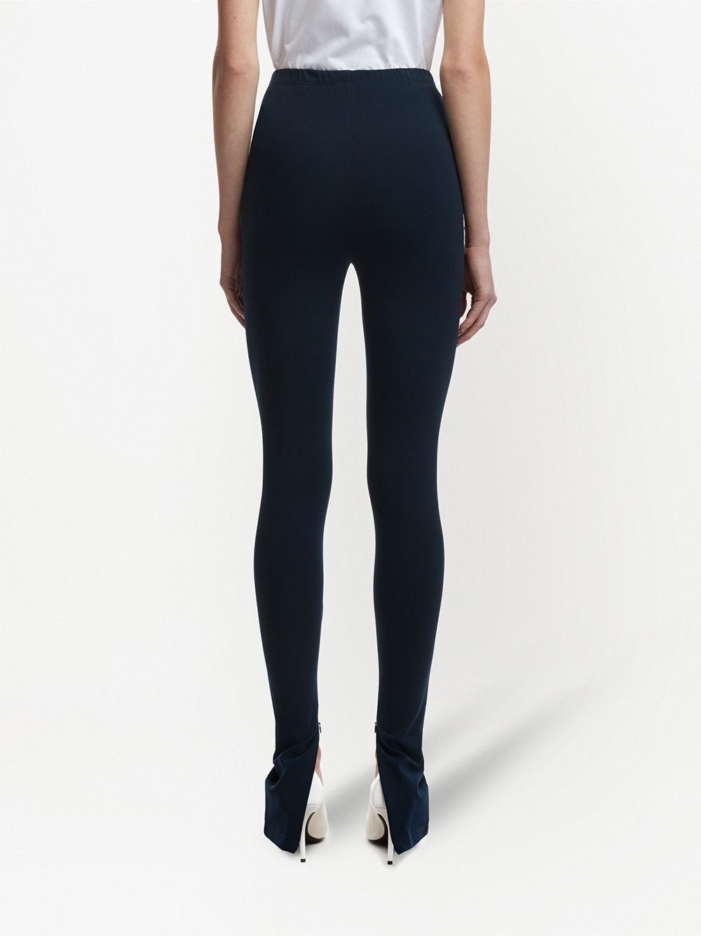 high-rise ankle-zip leggings - 4