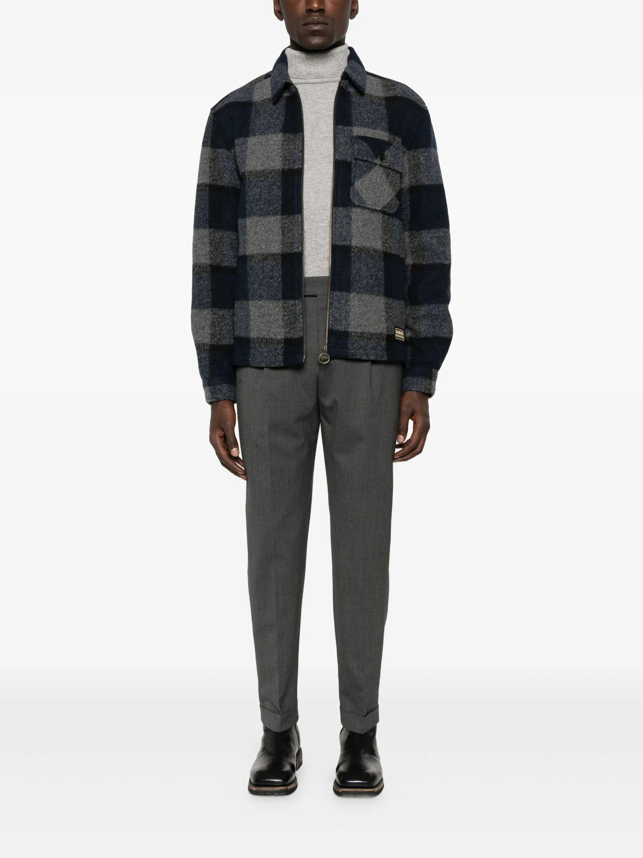 Barbour Checked Zip-up Overshirt - 4