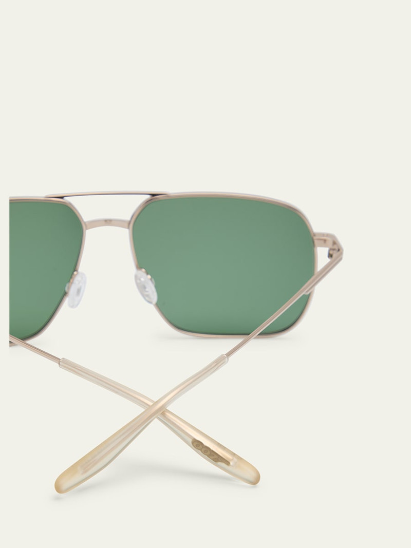 BARTON PERREIRA x 007 Men's Royale Double-Bridge Titanium Aviator Sunglasses outlook