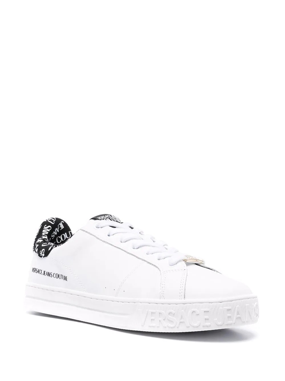 logo-patch lace-up sneakers - 2