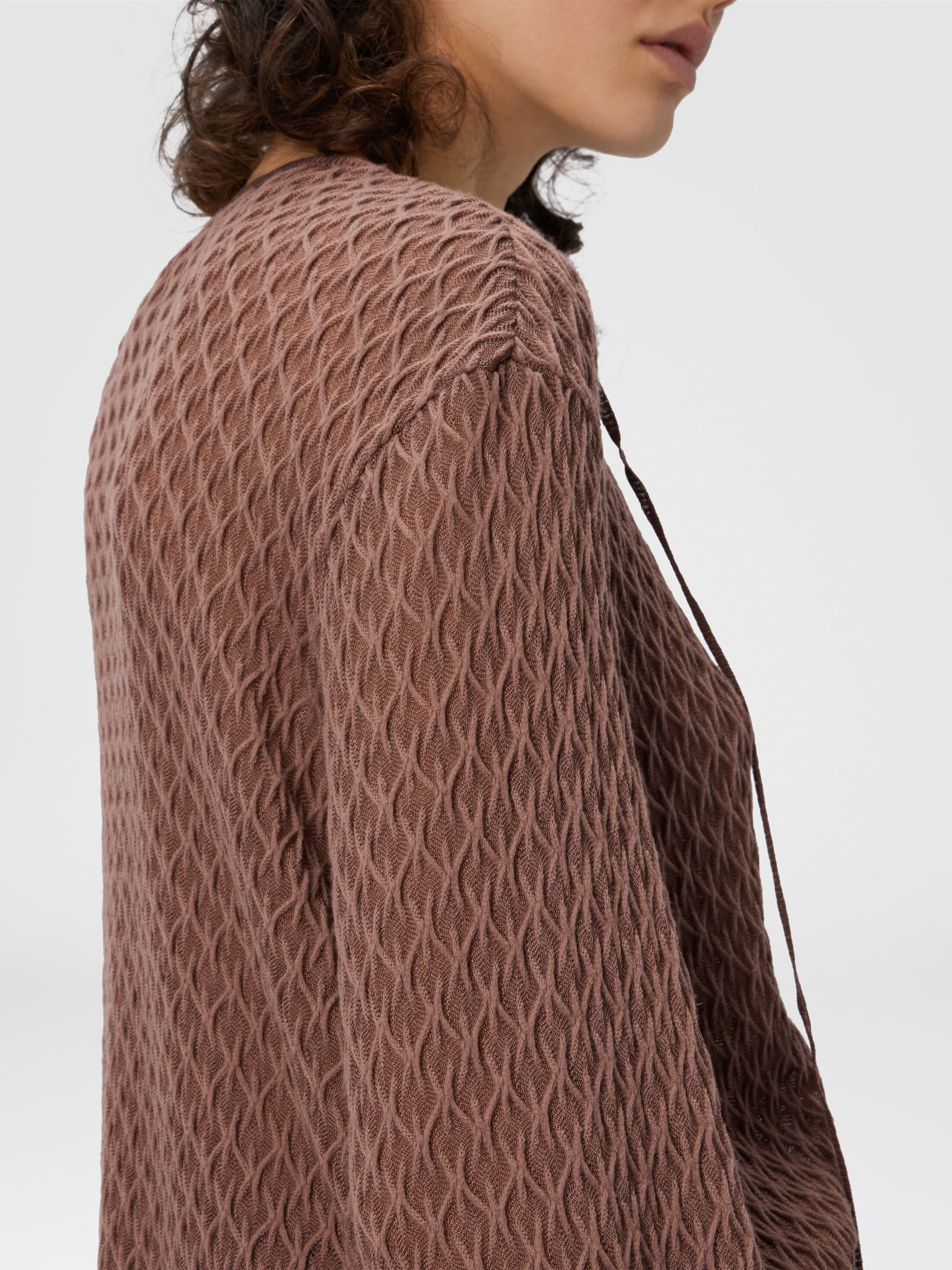 Missoni Crew Neck Blouse In Wool Blend in Beige at Nordstrom - 4