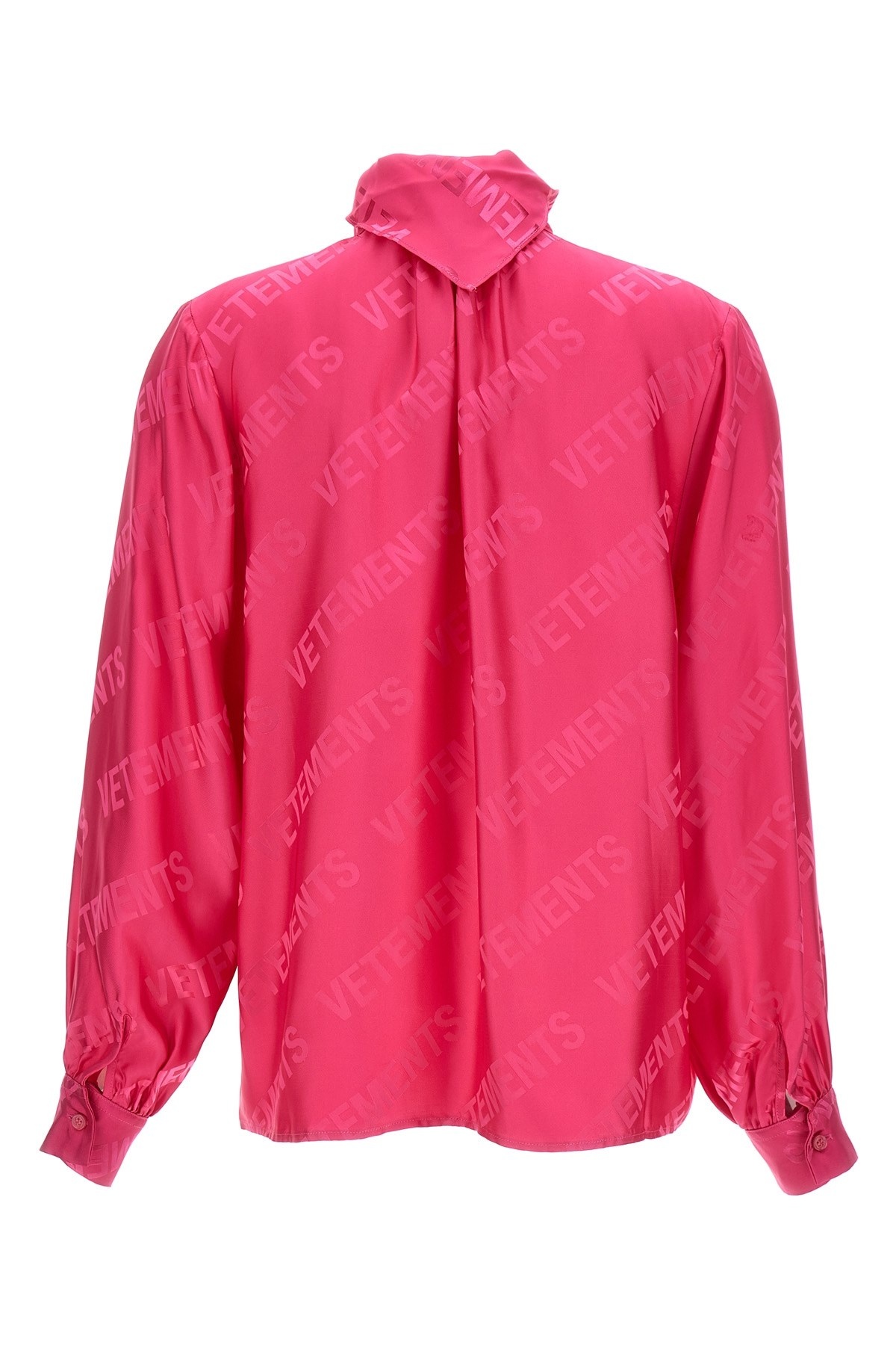 Tシャツ・カットソー VETEMENTS FW23 'Monogram' blouse (WE54SH100H HOTPINK) VETEMENTS 'Monogram' blouse | julianfashion | REVERSIBLE
