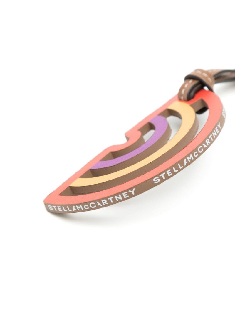 Stella McCartney Rainbow logo-print keyring outlook