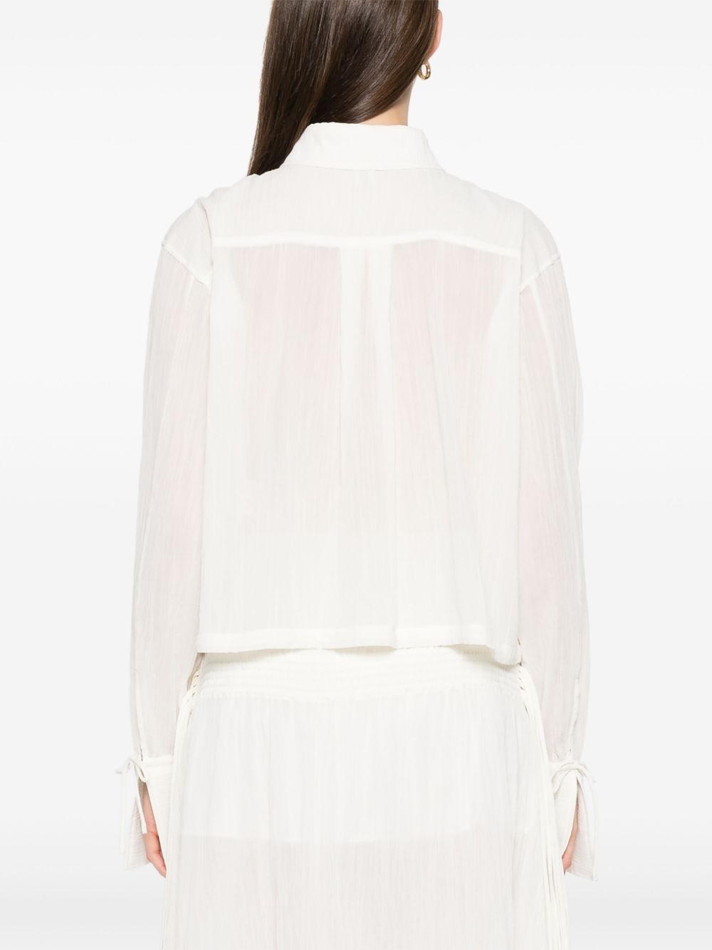 drawstring-hem shirt - 4