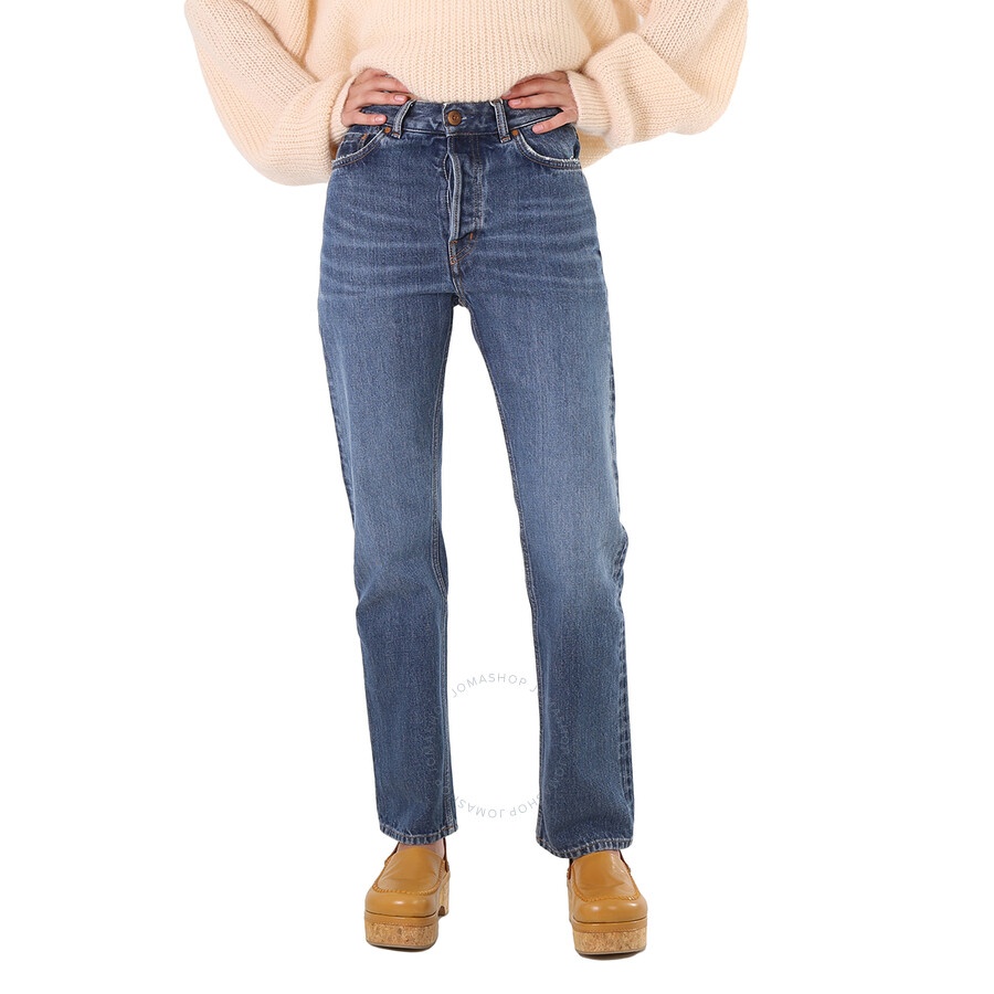 Chloe Ladies Slim Washed Denim Jeans, Waist Size 25" - 3