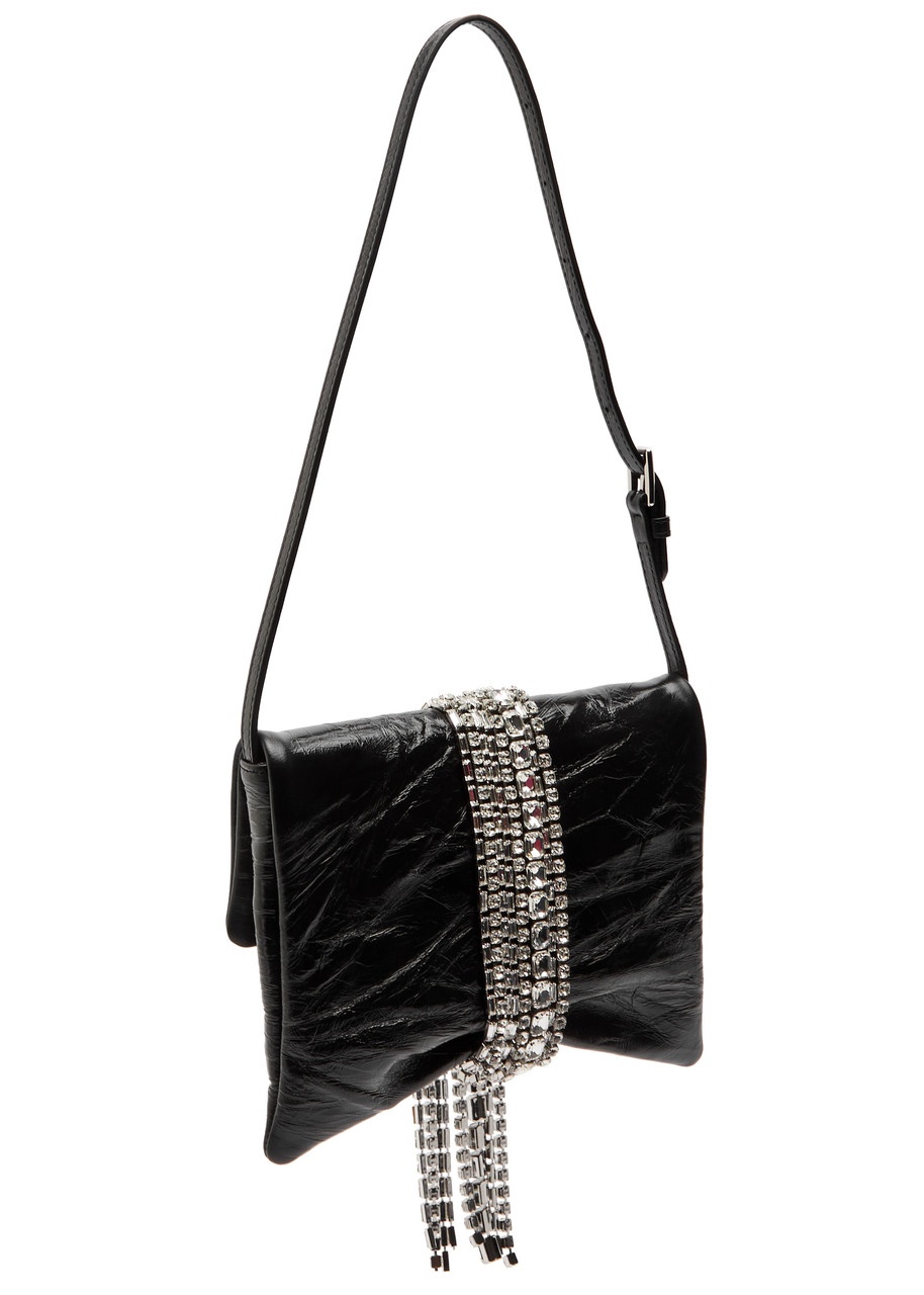 Jimmy Choo Zandra Crystal-embellished Leather Shoulder bag - 2
