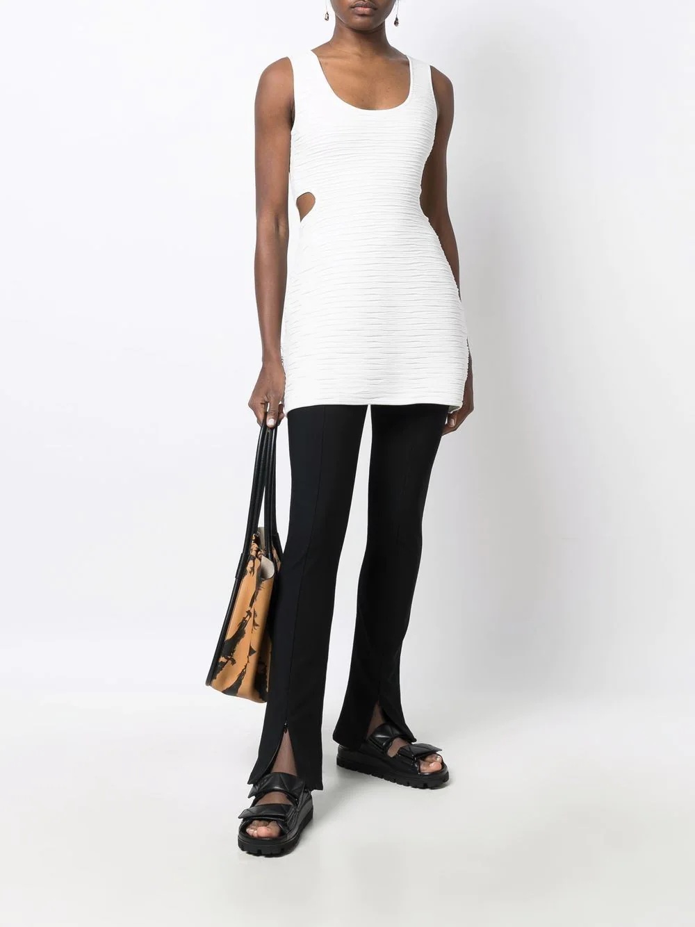 wavy rib-knit tank top - 2