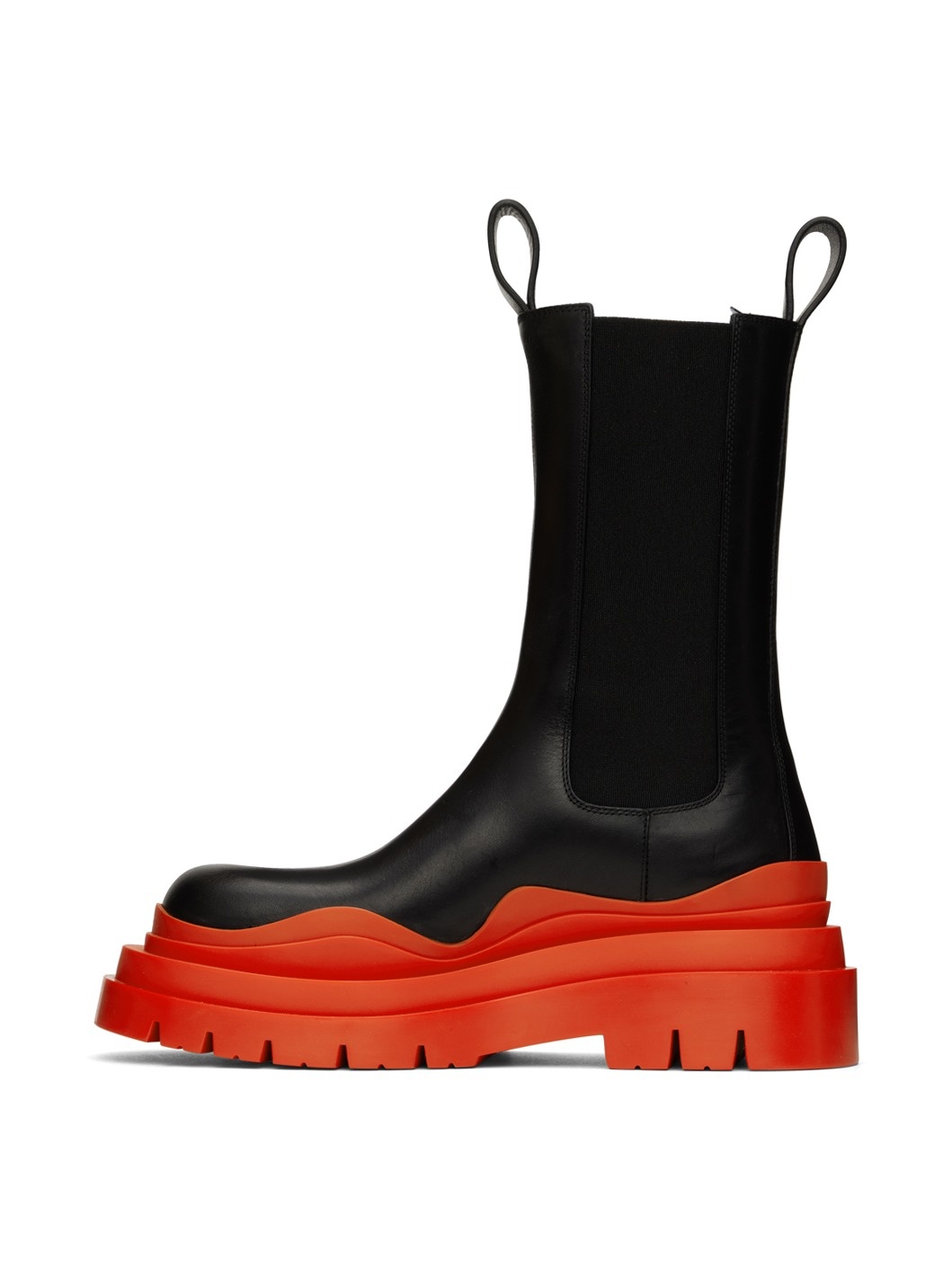 Black & Orange Tire Chelsea Boots - 3
