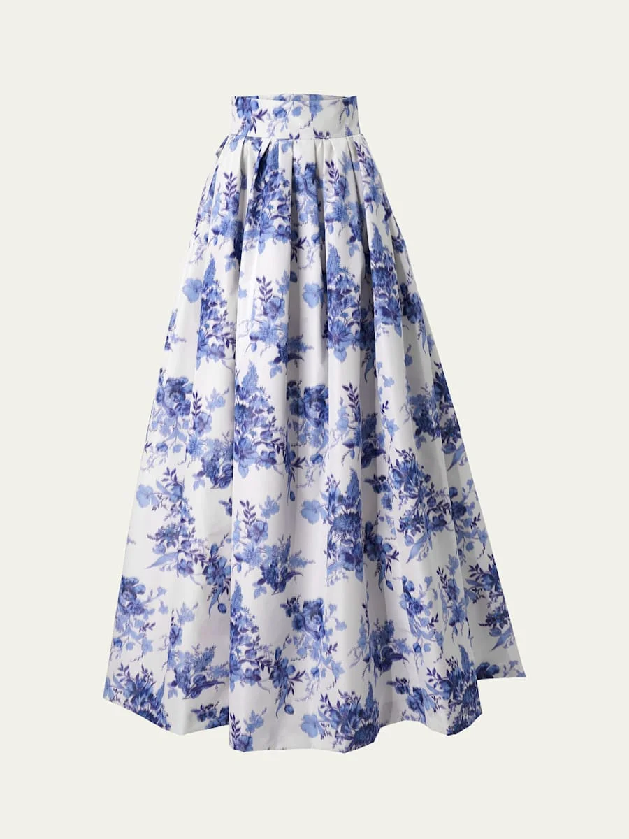 Blur Floral Ball Skirt - 1