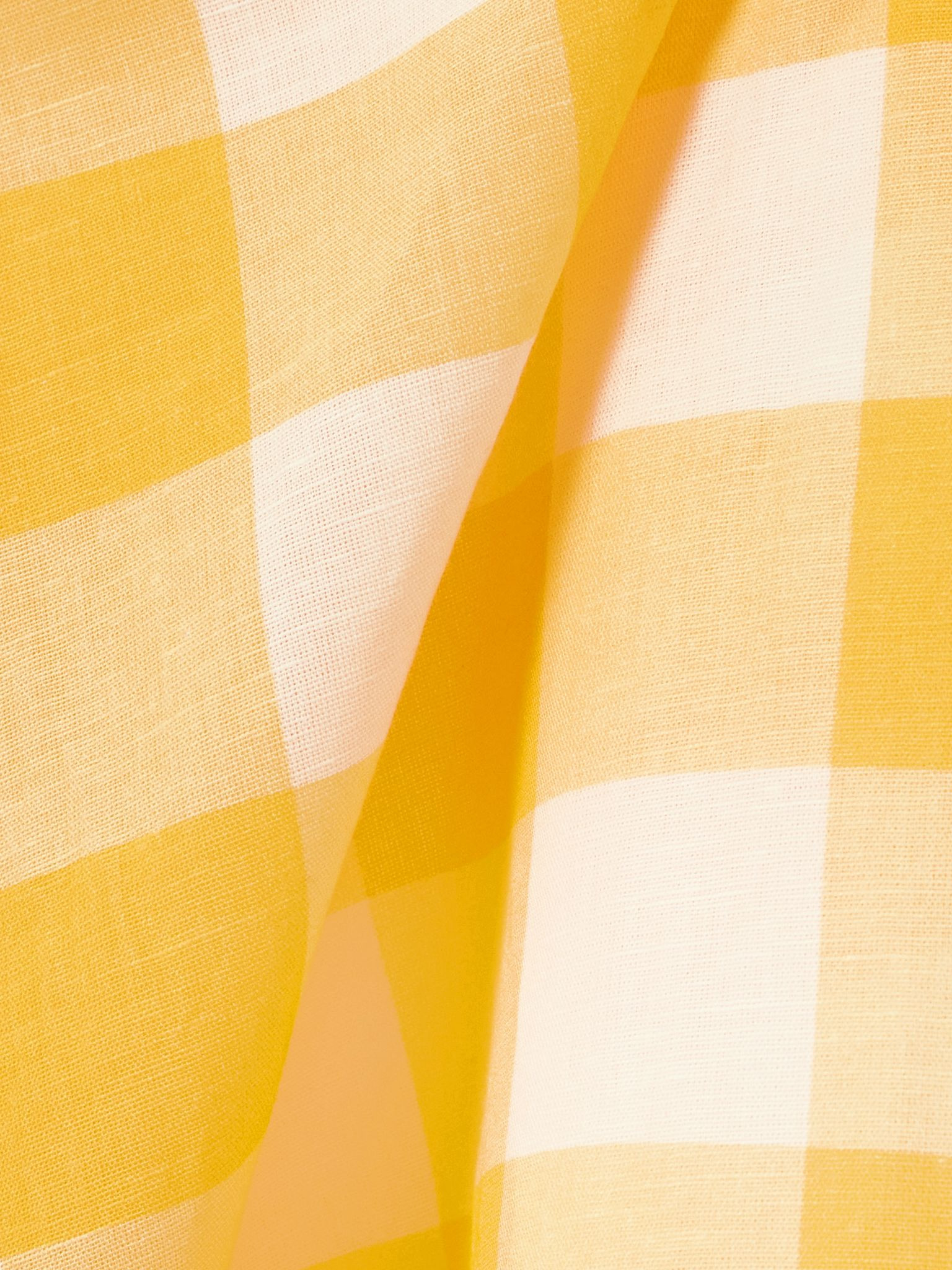 Rachel gingham linen and cotton-blend maxi dress Yellow - 4