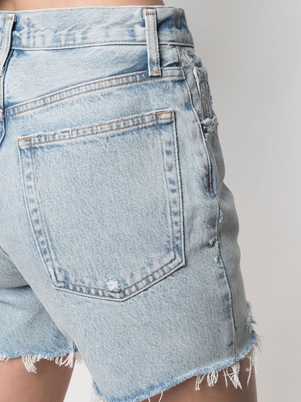 distressed denim shorts - 5