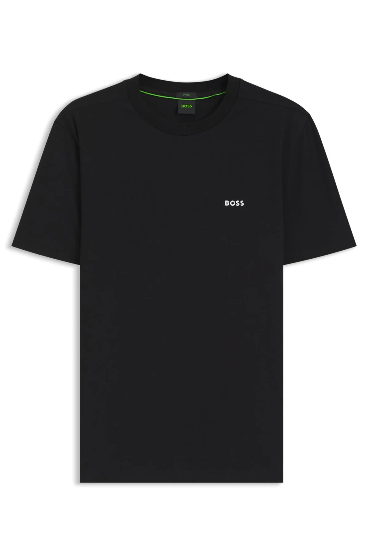 STRETCH-COTTON REGULAR-FIT T-SHIRT WITH CONTRAST LOGO - 1