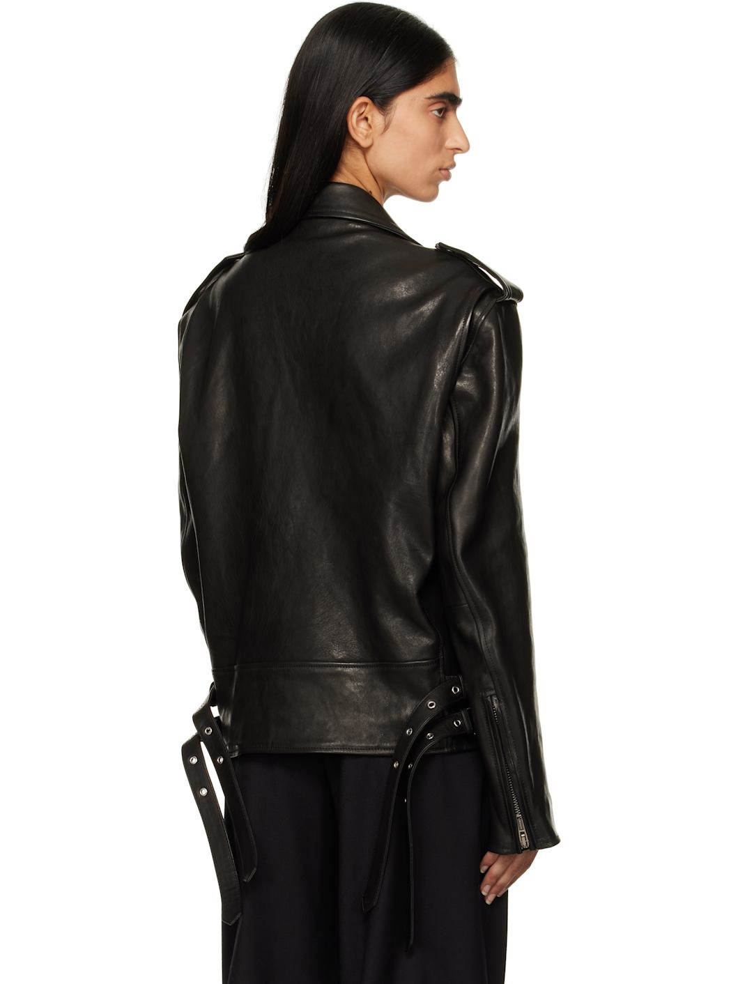 Black Anu Perfecto Leather Jacket - 3
