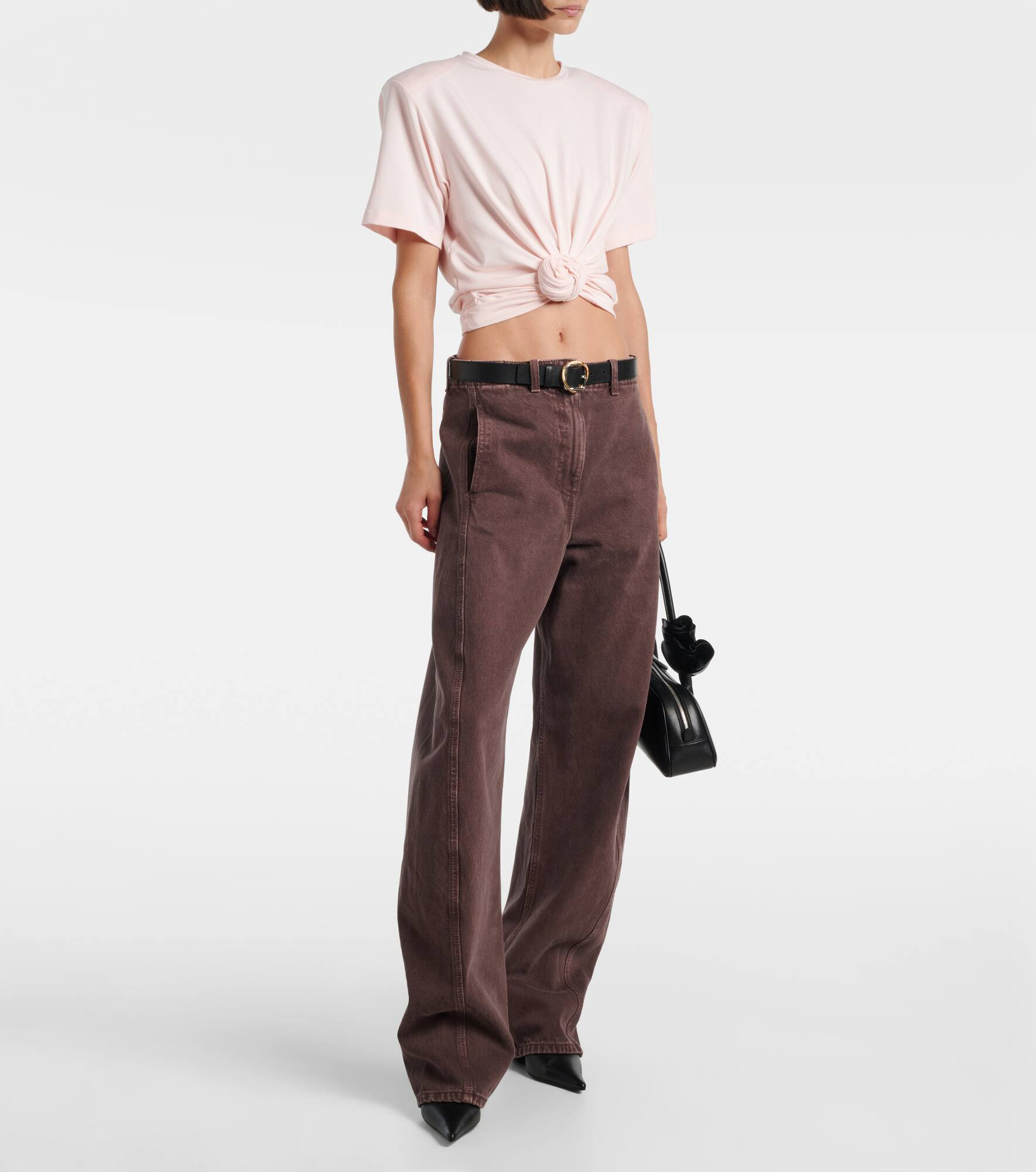 Knotted jersey T-shirt - 2