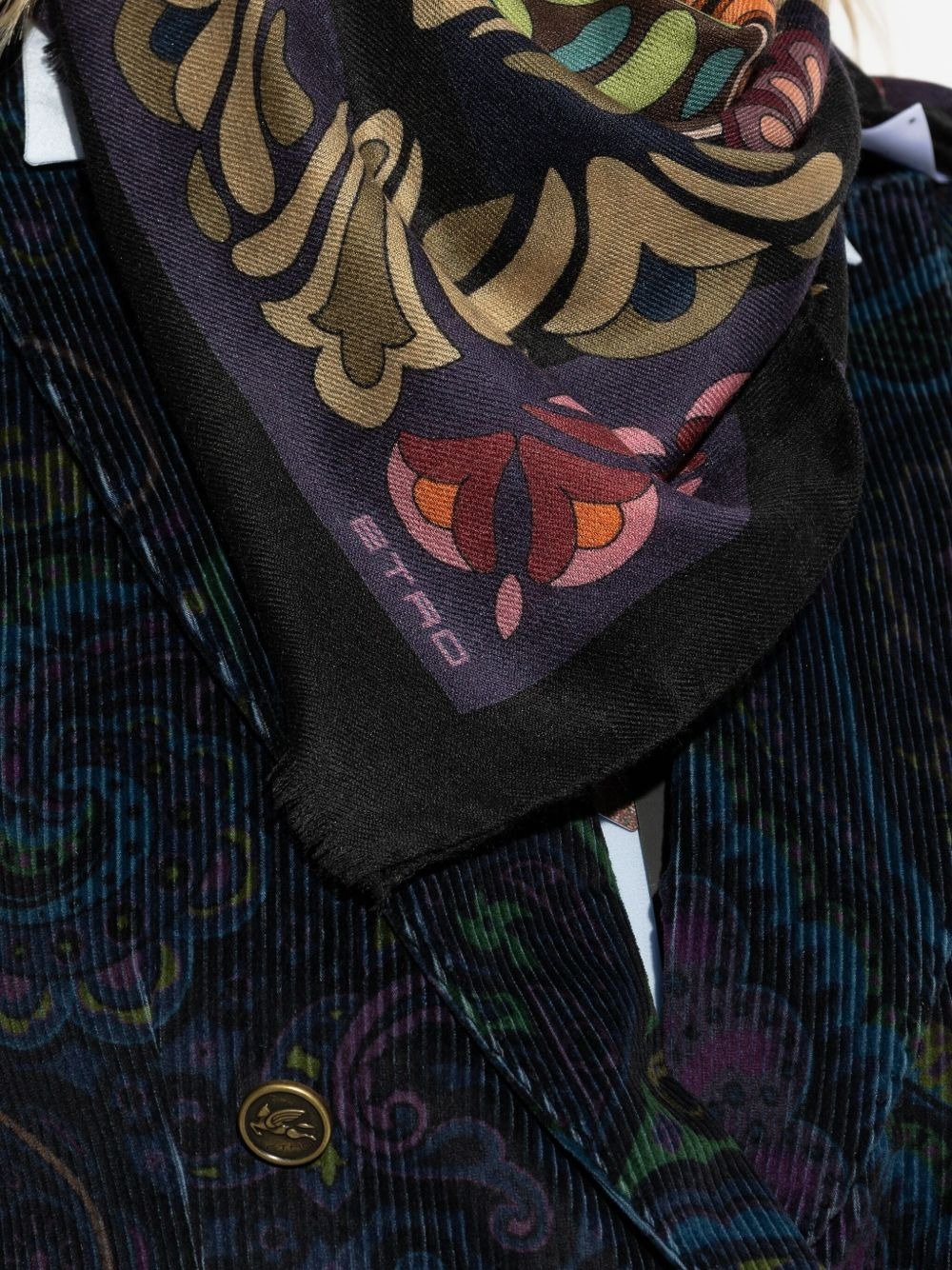 floral wool scarf - 2