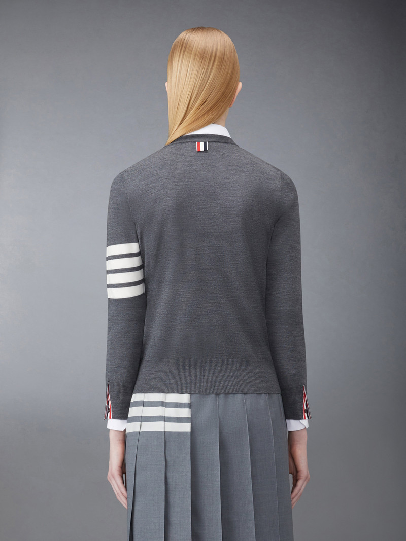 Thom Browne 4-Bar merino jumper outlook
