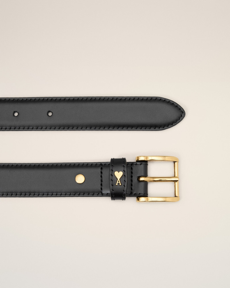 AMI Paris BLACK LEATHER PARIS PARIS BELT outlook
