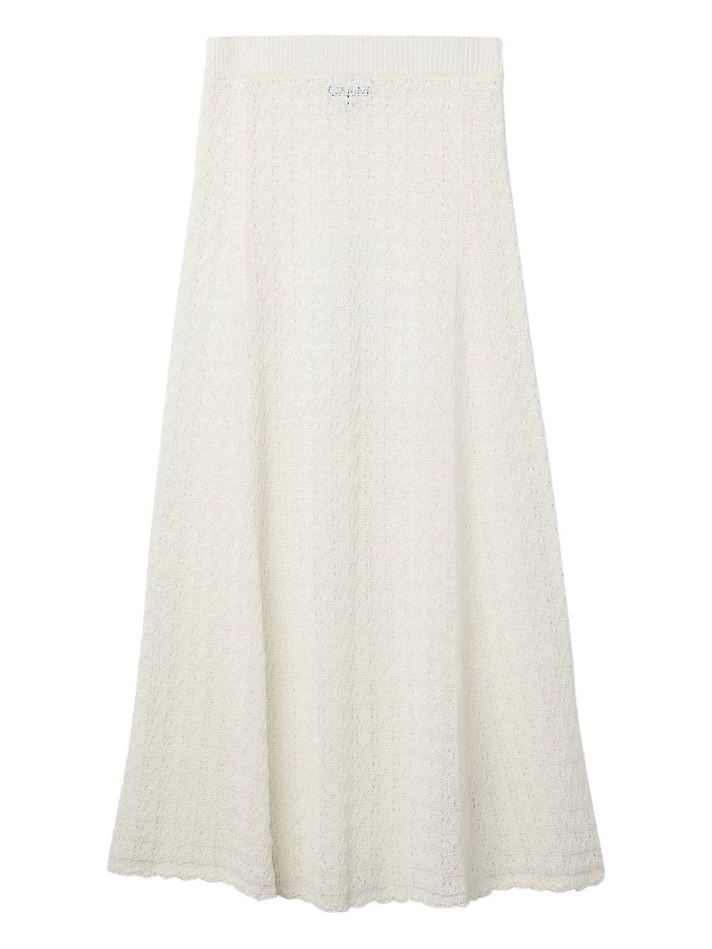pointelle-knit maxi skirt - 2