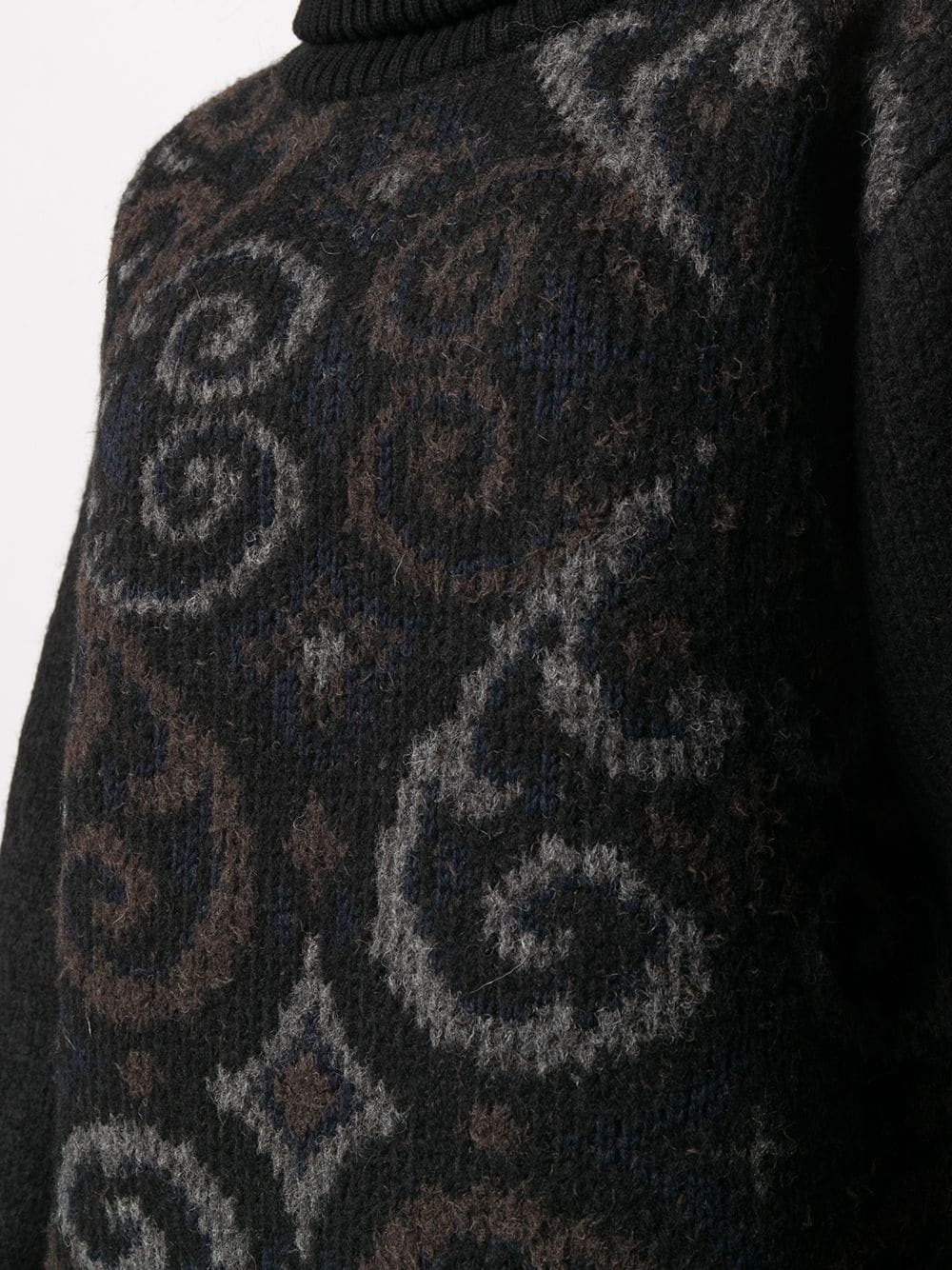 intarsia-pattern roll-neck jumper - 5