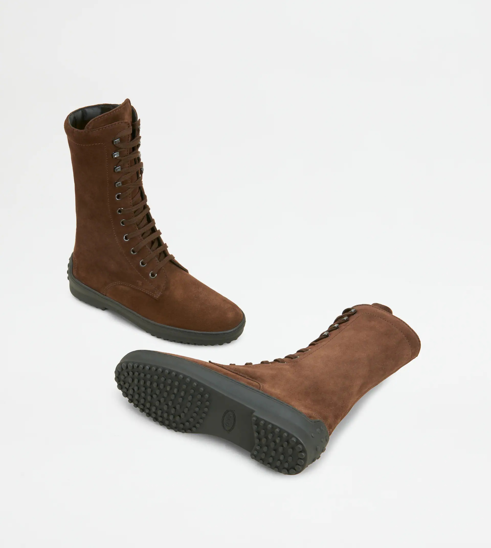 WINTER GOMMINO ANKLE BOOTS IN SUEDE - BROWN - 4