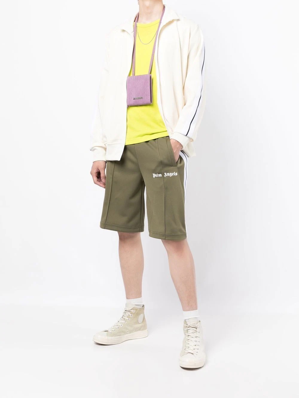 raised seam track shorts - 2