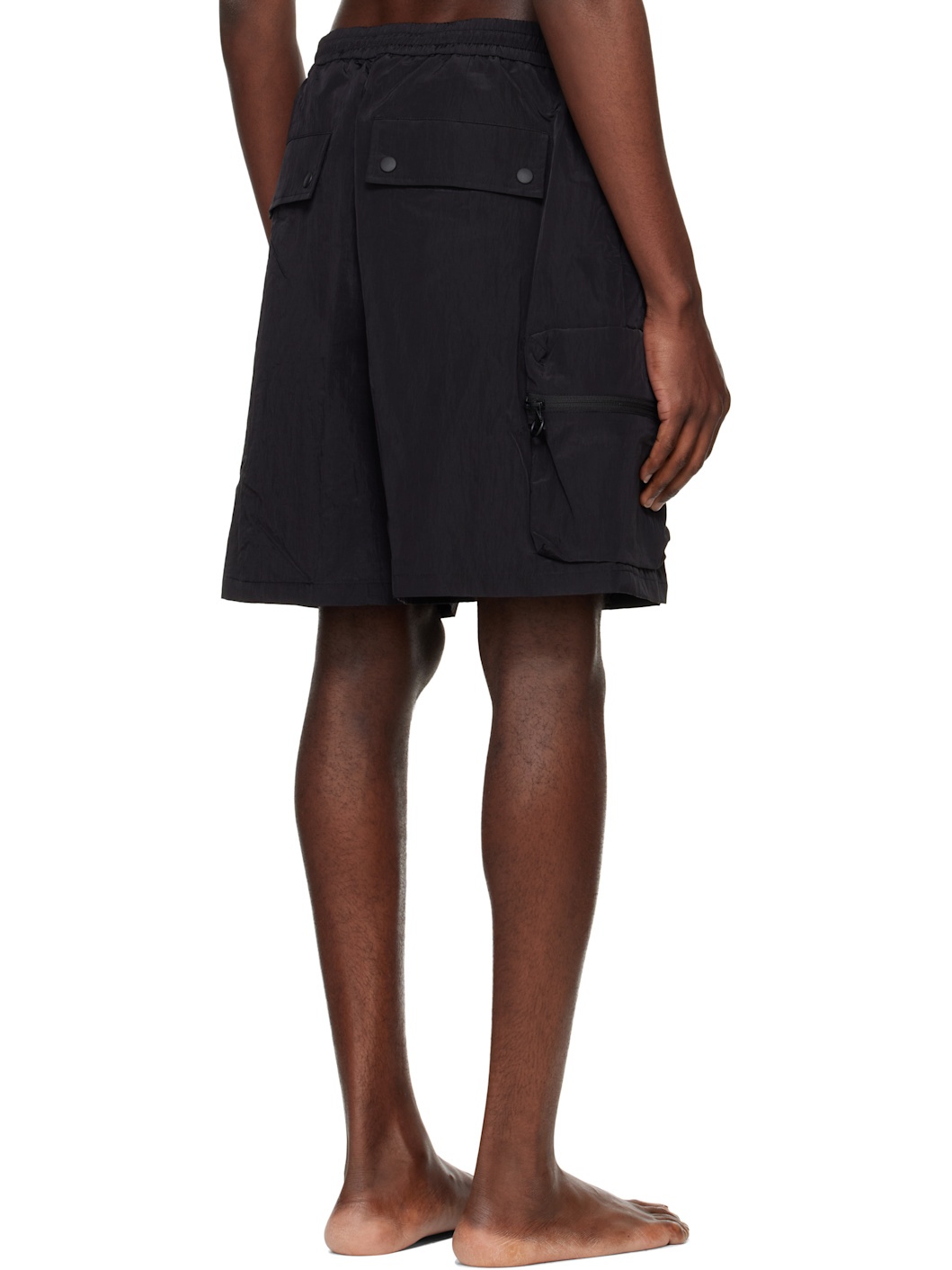 Black Taffeta Shorts - 3
