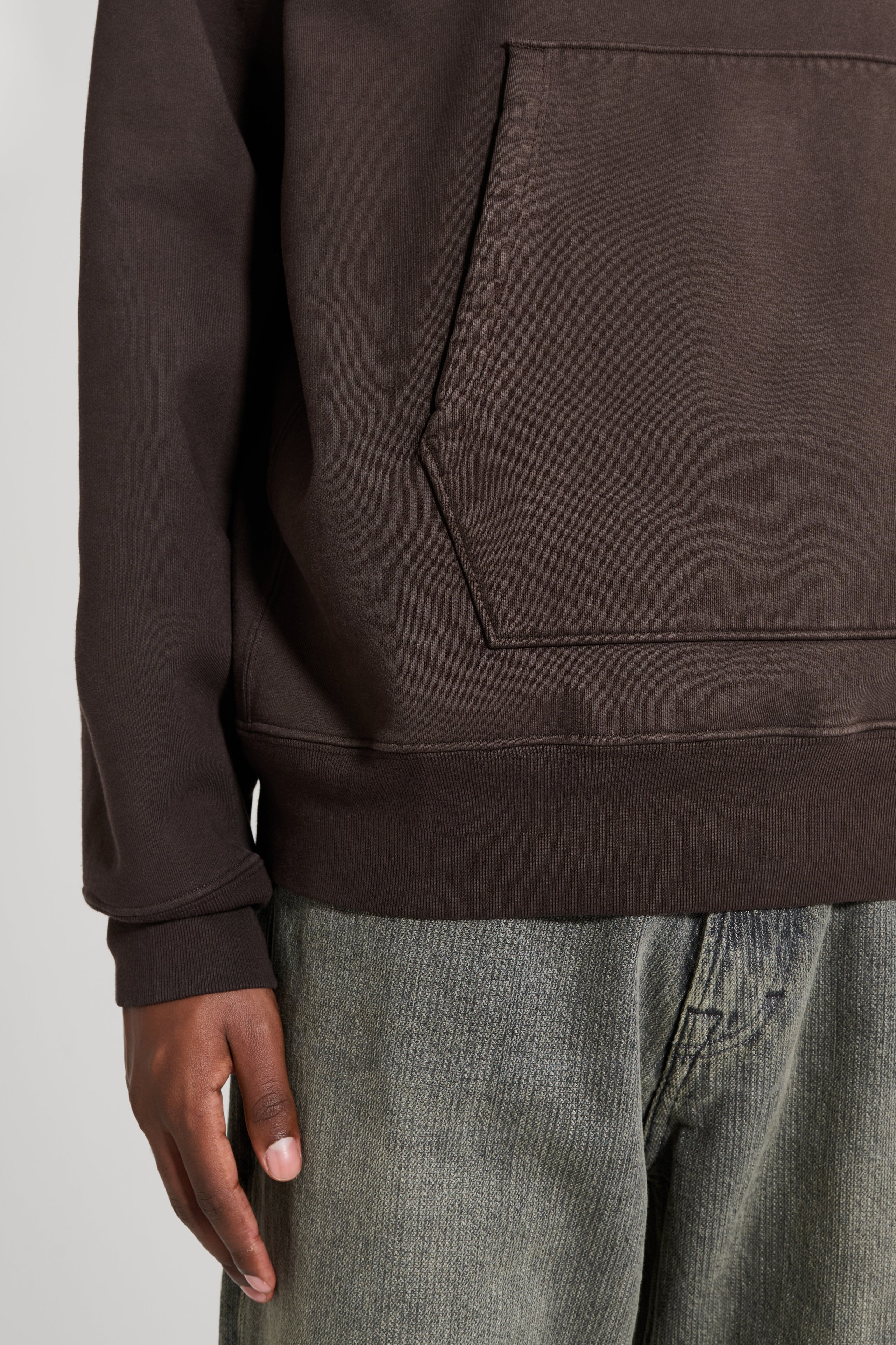 LADY WHITE CO. SUPER WEIGHTED HOODIE BLACK MUSHROOM - 5