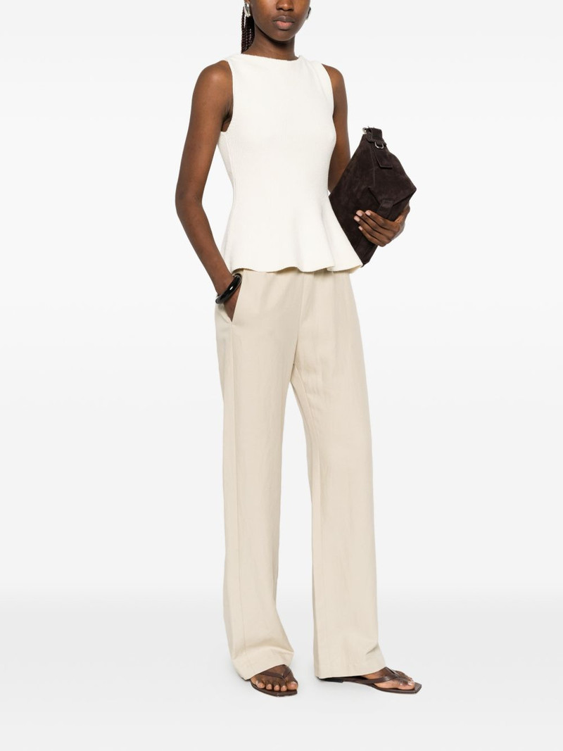 RÓHE ribbed-knit peplum top outlook