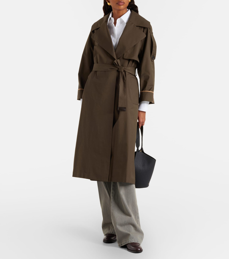 Max Mara The Cube cotton-blend twill trench coat outlook