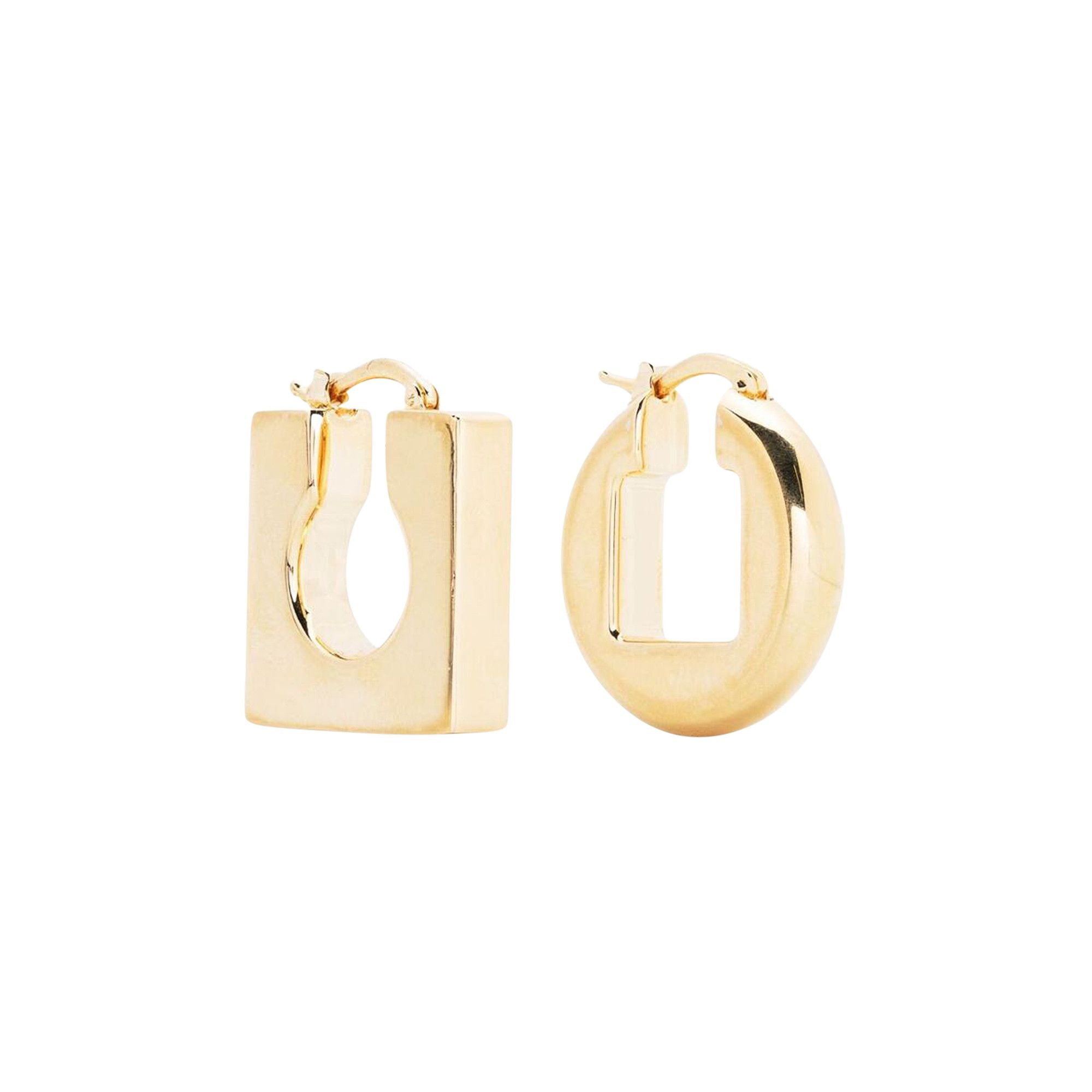 ピアス Jacquemus Les Boucles Rond Carre Light Gold Les boucles rond carré earrings in gold - Jacquemus | Mytheresa
