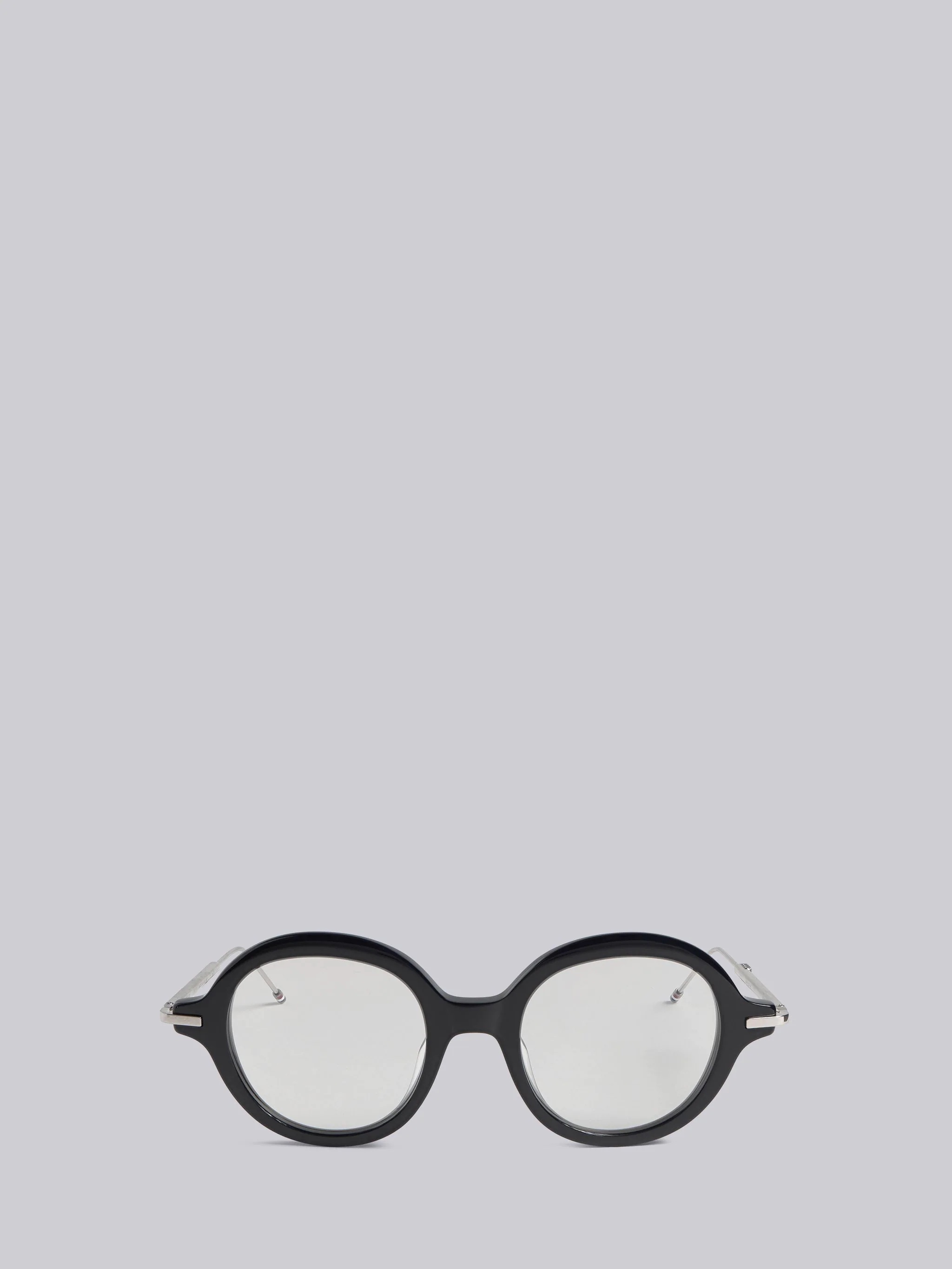 TB000 - Navy And Silver Round Glasses - 1