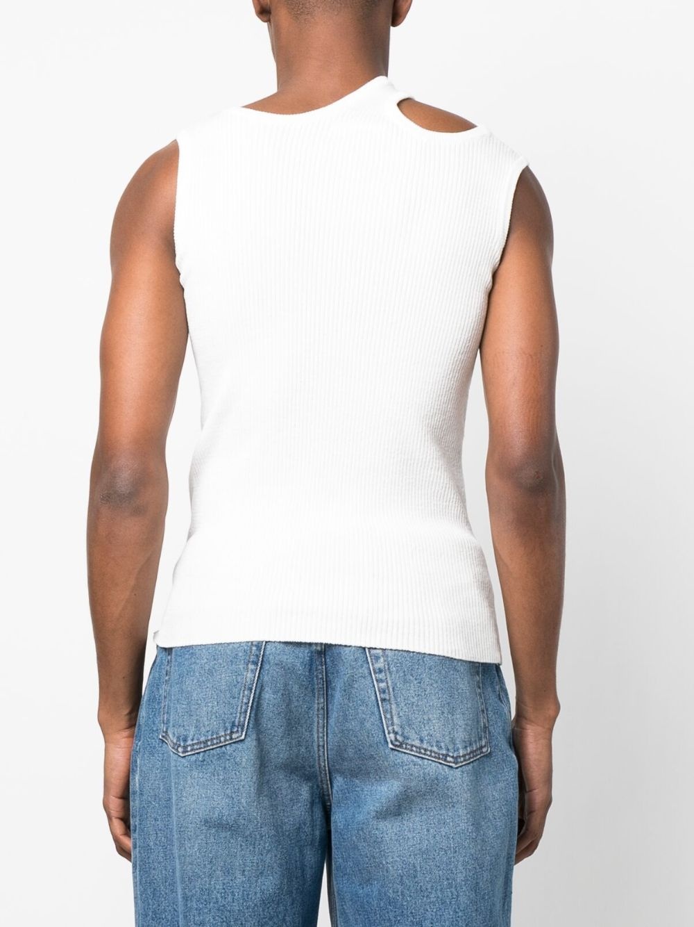 Triple Collar ribbed tank top - 5