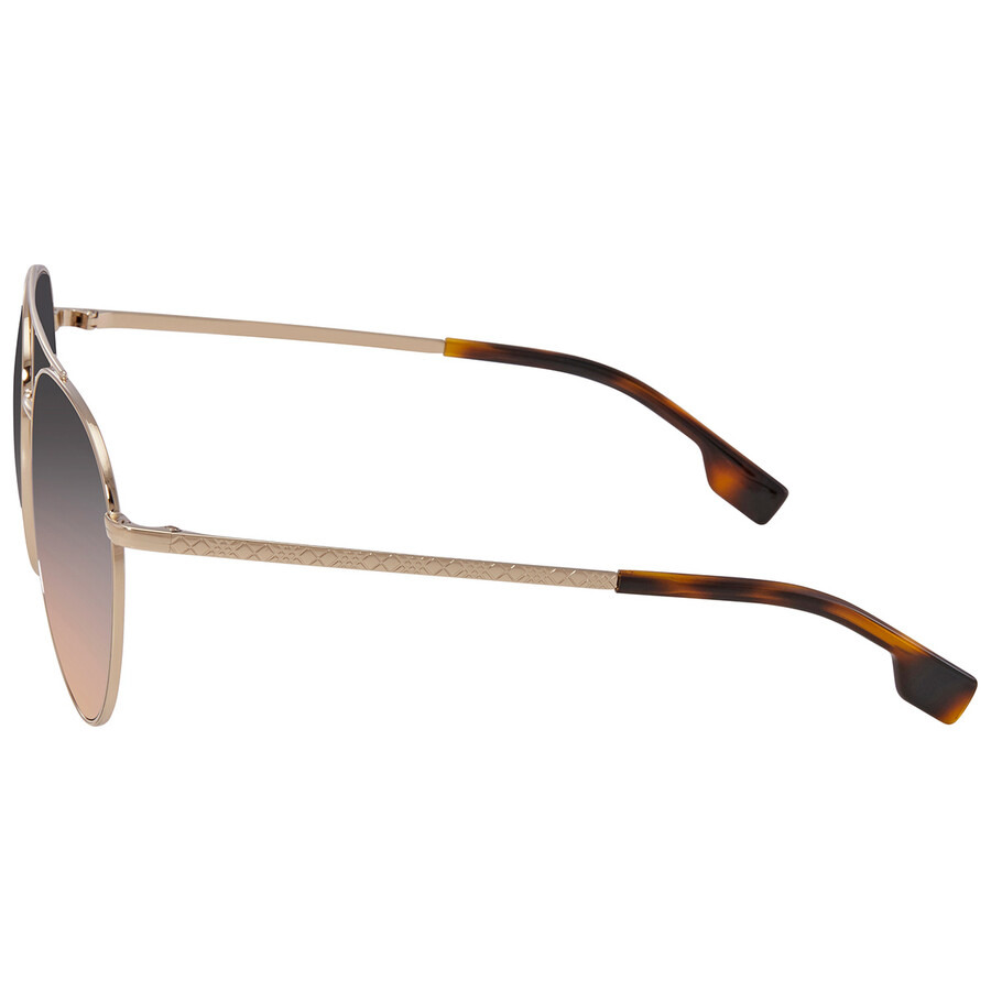 Burberry Light Brown Gradient Grey Pilot Ladies Sunglasses BE3115 1109G9 59 - 5