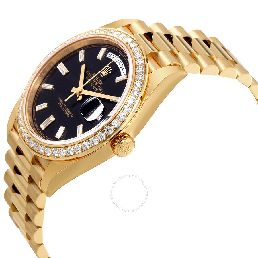 Rolex Oyster Perpetual Day-Date Black Dial Automatic Men's 18 Carat Yellow Gold President Watch 2283 - 2