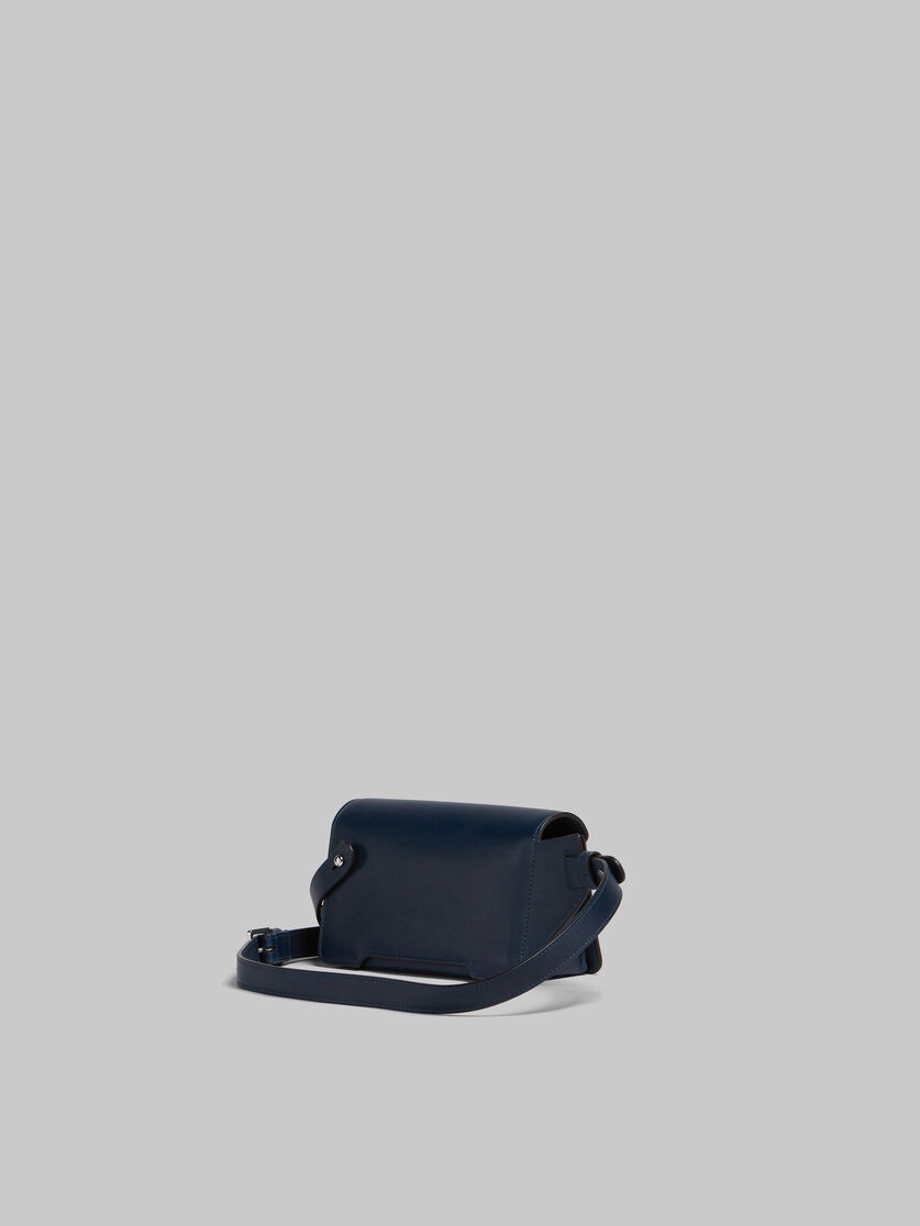 DEEP BLUE LEATHER TRUNKAROO CROSSBODY BAG - 3