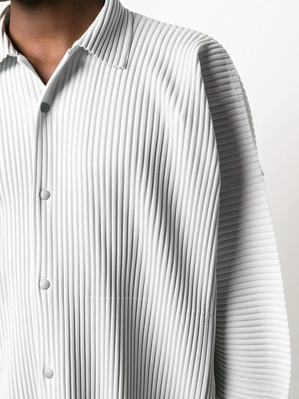 pleated button-down shirt - 5