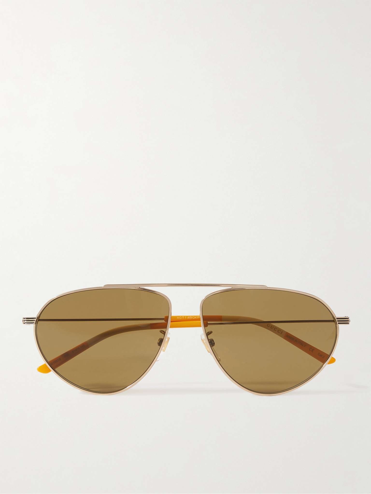 Aviator-Style Gold-Tone Sunglasses - 1