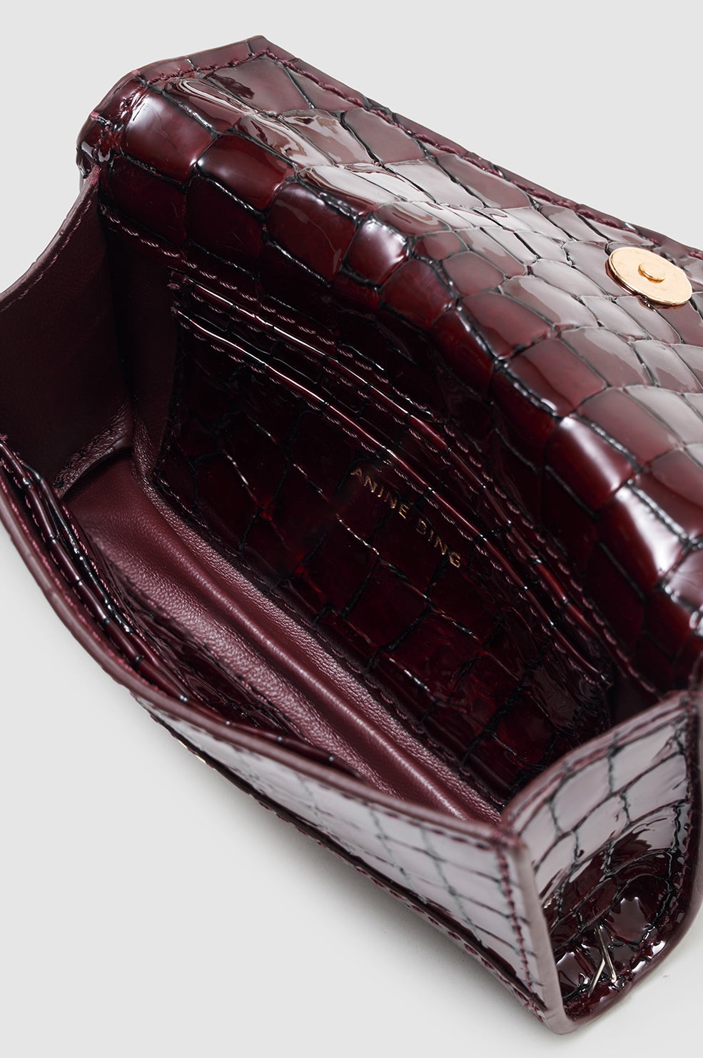 Elly Wallet - Burgundy Embossed - 3