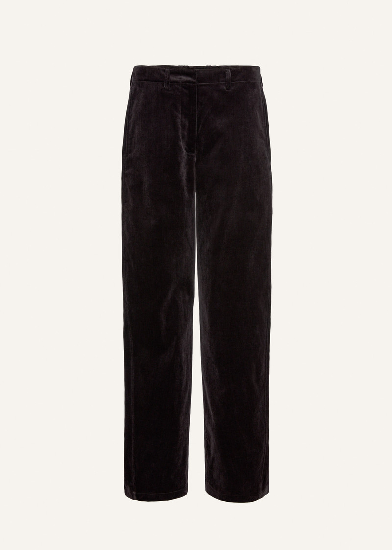 Wide-leg corduroy trousers in brown 1