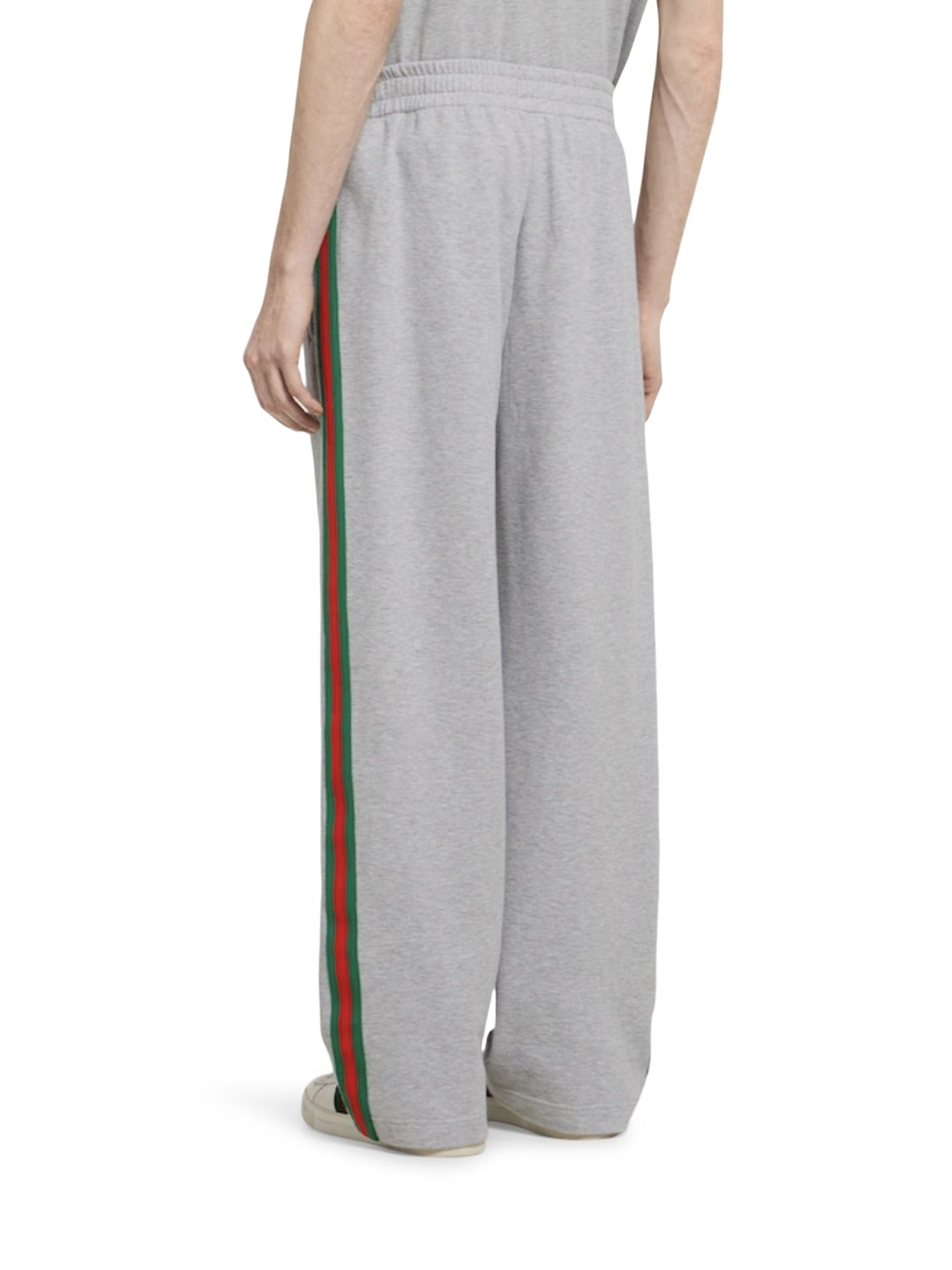 DOUBLE-LAYERED COTTON PIQUET SPORTS TROUSERS - 4