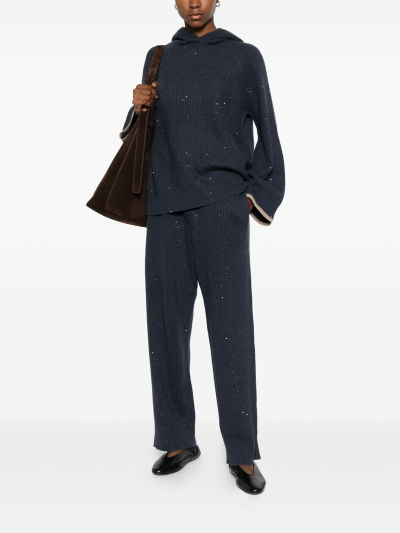 Brunello Cucinelli ribbed drawstring track pants outlook