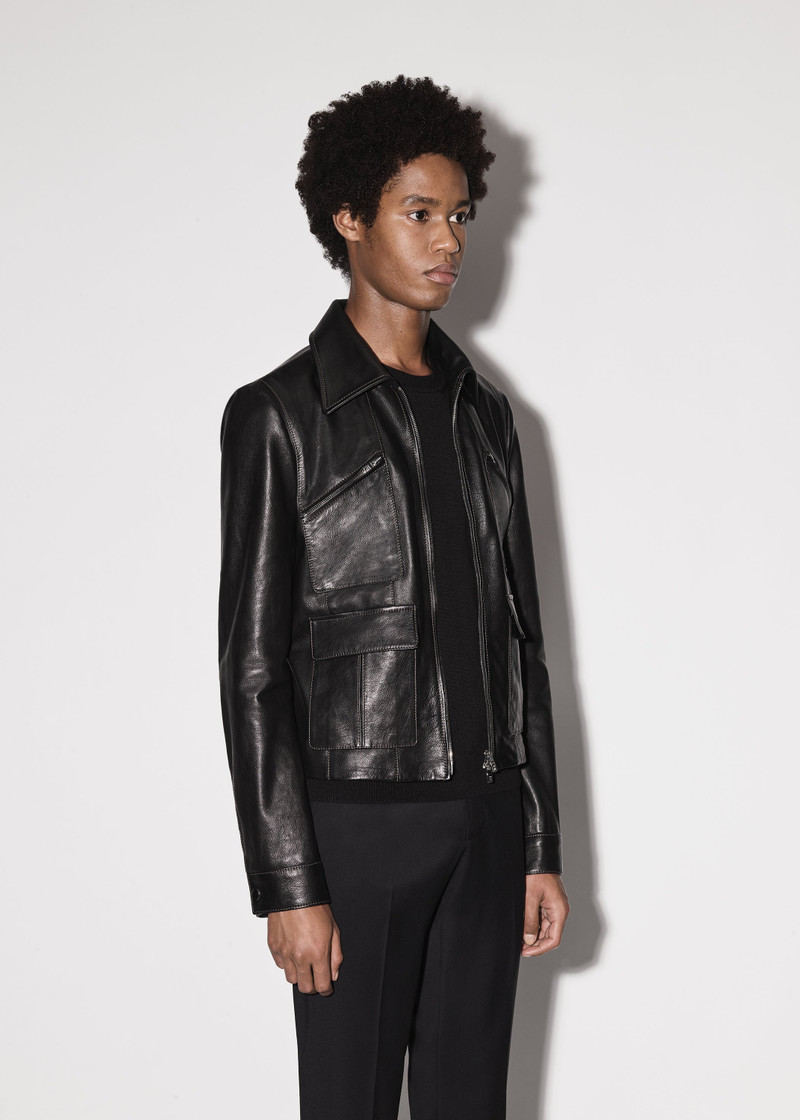 AMIRI RETRO LEATHER ZIP UP JACKET outlook