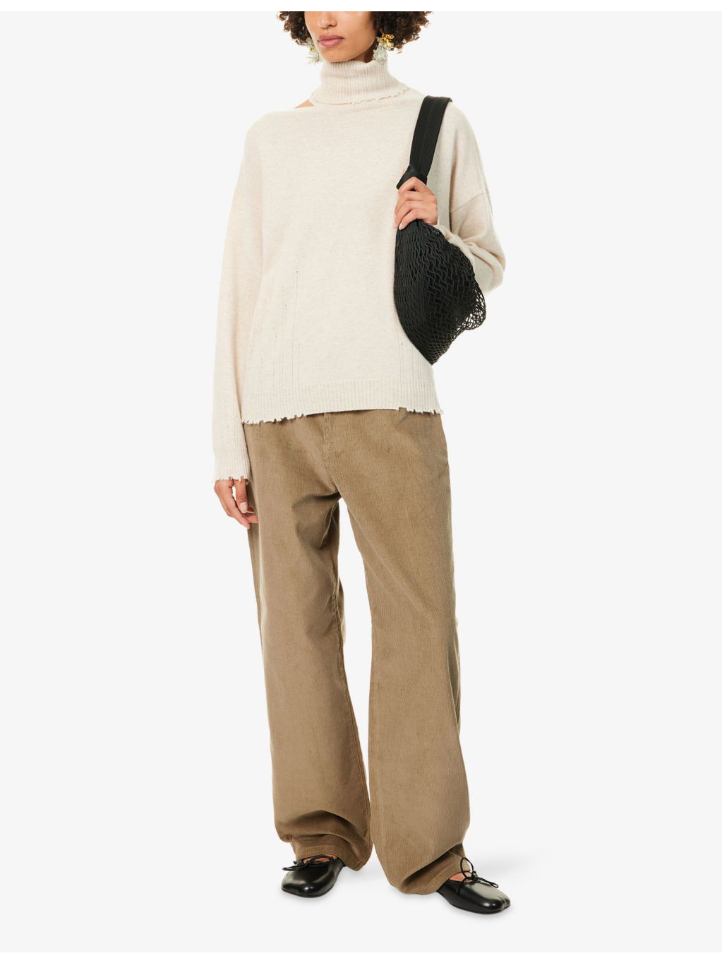 High-Neck Relaxed-fit Cashmere Top - 2