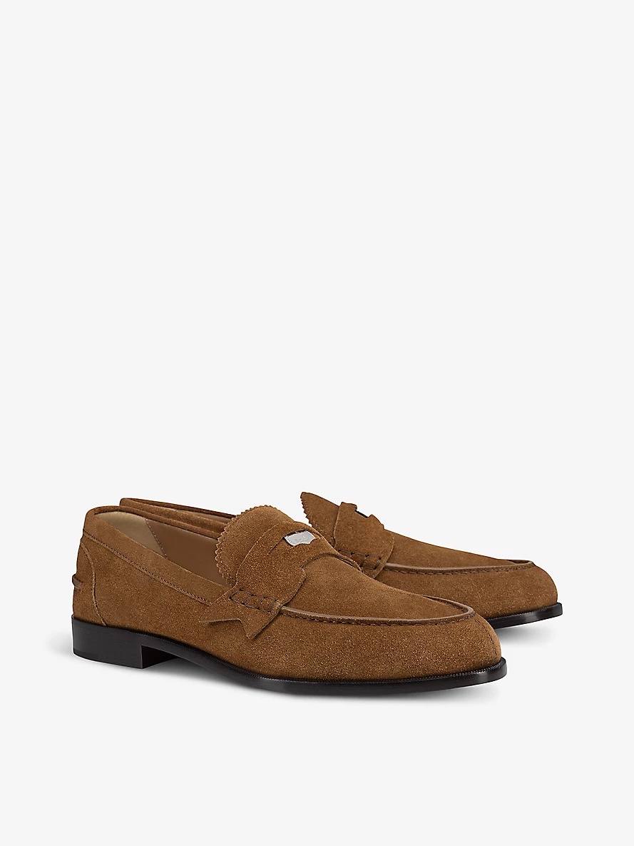 Penny suede loafers - 4