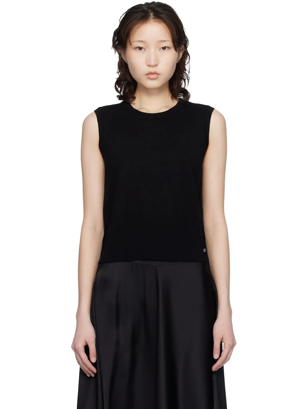 Black Moni Crop Tank Top - 1