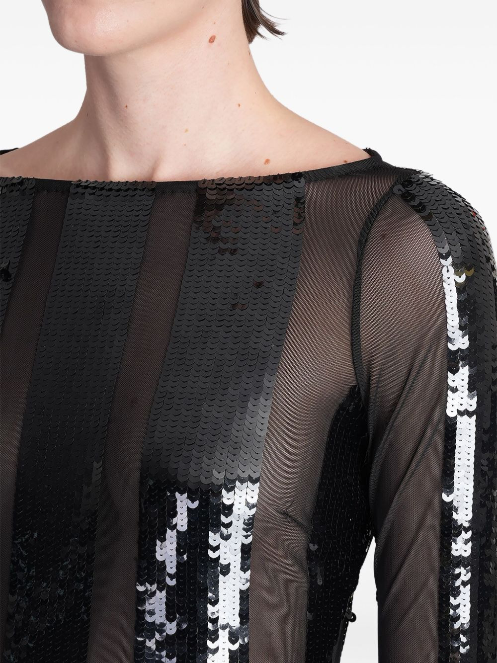 sequin-embellished dress - 5