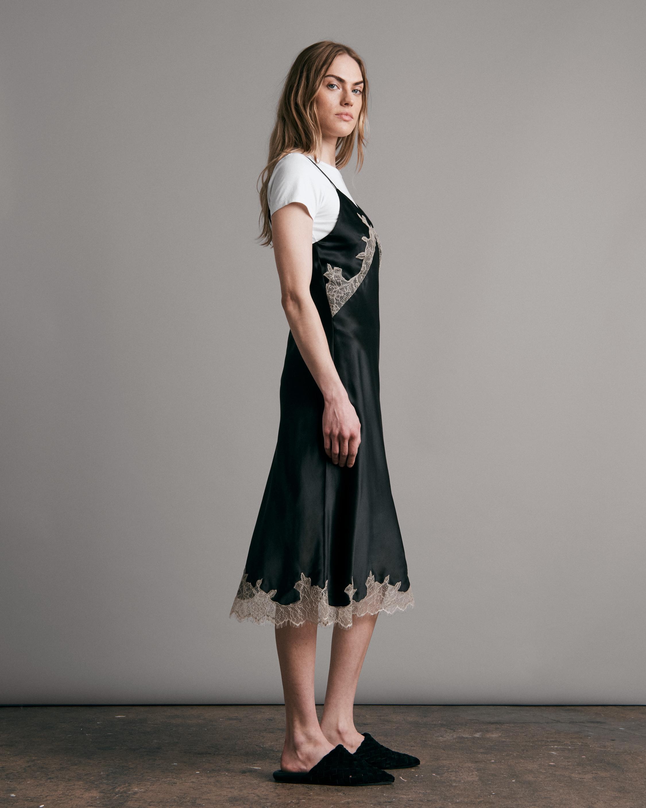 Logan Lace Midi Slip Dress
Silk Dress - 3
