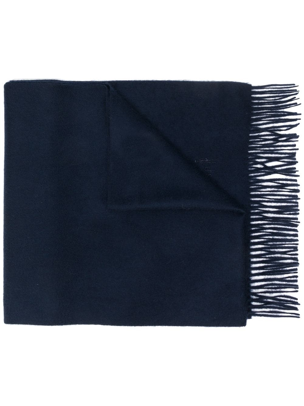 Navy Cashmere Embroidered Scarf | ACC-013/E - 1